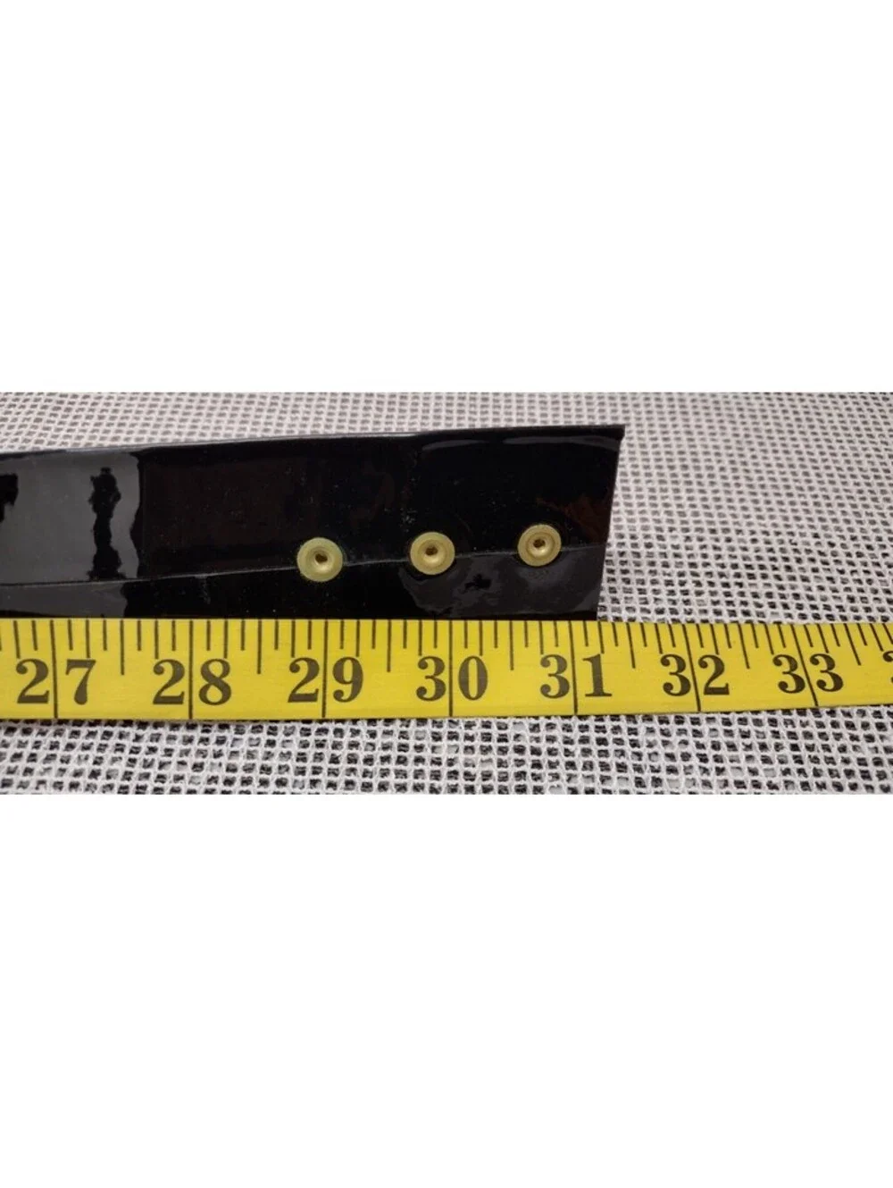 Black Patent Leather Belt Cinch Waist 28 Mod Pleather Vinyl Copper Wide Buckle